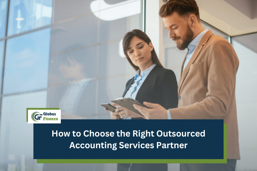 Man and woman are Discuses about that How to Choose the Right Outsourced Accounting Services Partner.